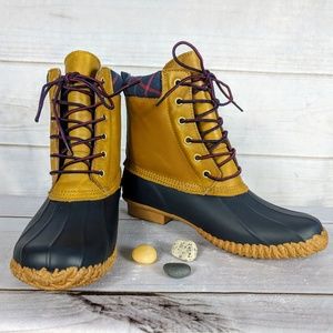 Tommy Hilfiger Insulated Leather Rubber Rainboots